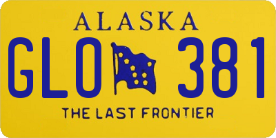 AK license plate GLO381