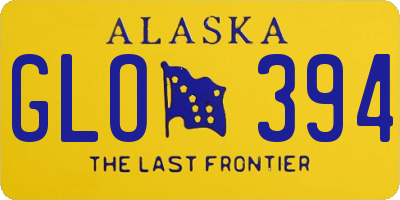 AK license plate GLO394