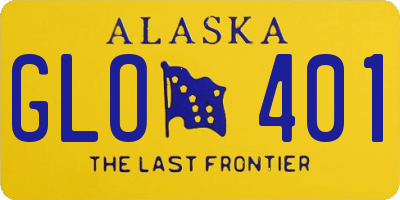 AK license plate GLO401
