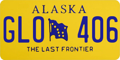AK license plate GLO406