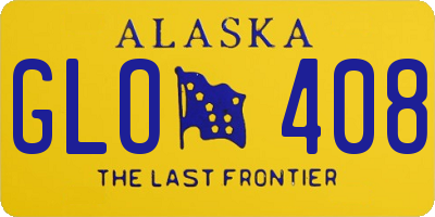 AK license plate GLO408