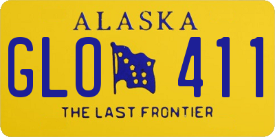 AK license plate GLO411