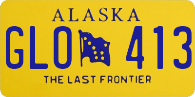 AK license plate GLO413
