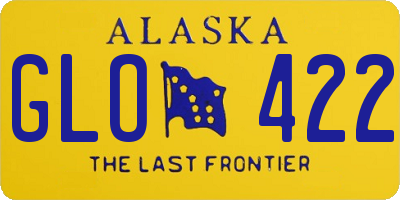 AK license plate GLO422