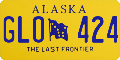 AK license plate GLO424