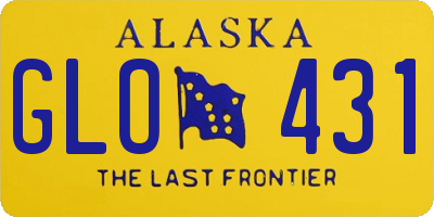 AK license plate GLO431