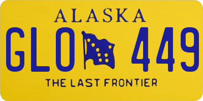 AK license plate GLO449
