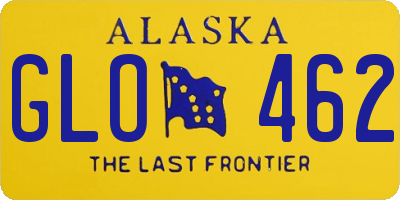 AK license plate GLO462