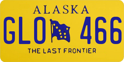 AK license plate GLO466