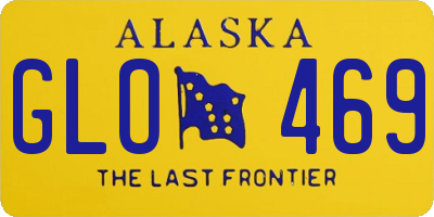 AK license plate GLO469