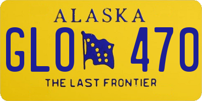 AK license plate GLO470