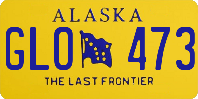 AK license plate GLO473
