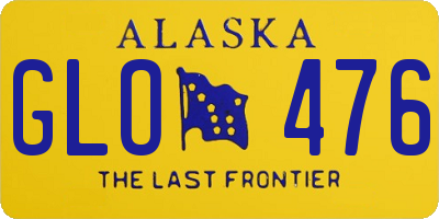 AK license plate GLO476