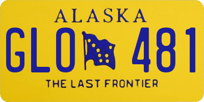 AK license plate GLO481