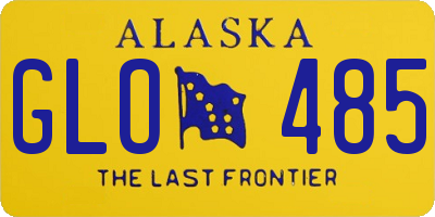 AK license plate GLO485