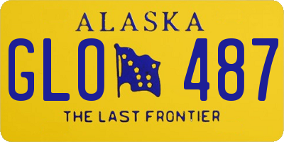 AK license plate GLO487