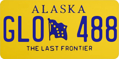 AK license plate GLO488