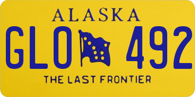 AK license plate GLO492
