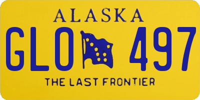 AK license plate GLO497