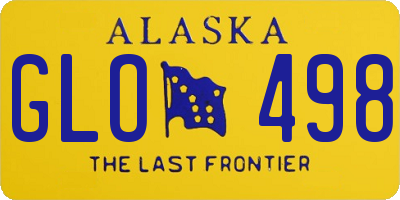 AK license plate GLO498