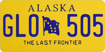 AK license plate GLO505