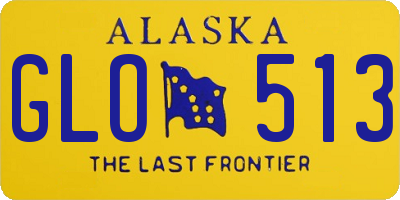 AK license plate GLO513