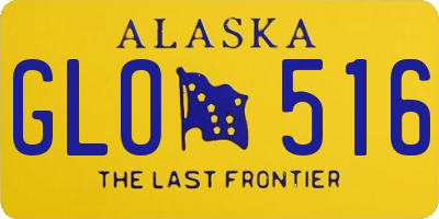 AK license plate GLO516