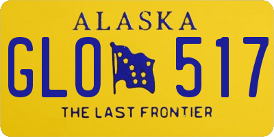 AK license plate GLO517