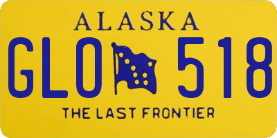 AK license plate GLO518