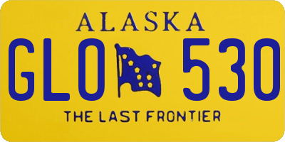 AK license plate GLO530