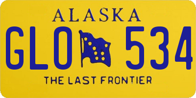 AK license plate GLO534