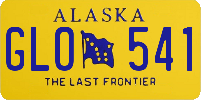 AK license plate GLO541