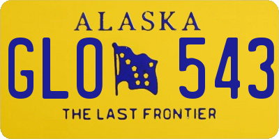 AK license plate GLO543