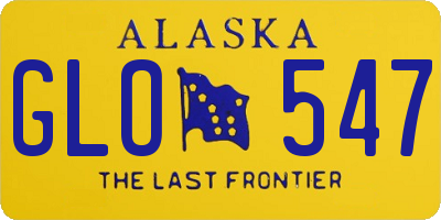 AK license plate GLO547