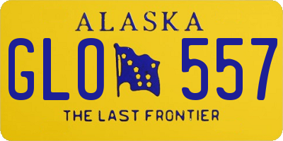 AK license plate GLO557