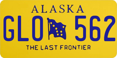 AK license plate GLO562
