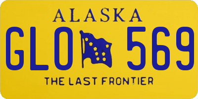 AK license plate GLO569