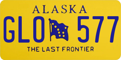 AK license plate GLO577