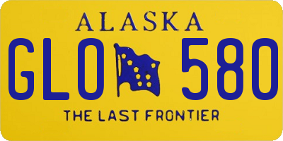 AK license plate GLO580