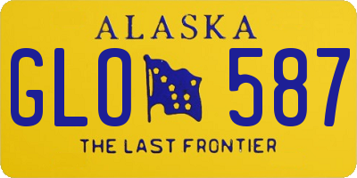 AK license plate GLO587