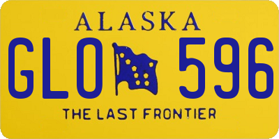 AK license plate GLO596