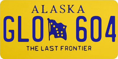 AK license plate GLO604