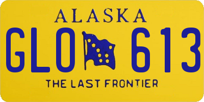 AK license plate GLO613