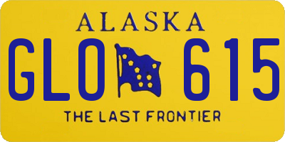AK license plate GLO615