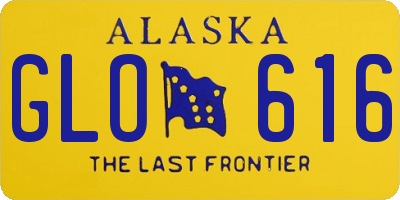 AK license plate GLO616
