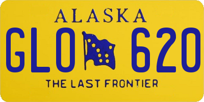 AK license plate GLO620