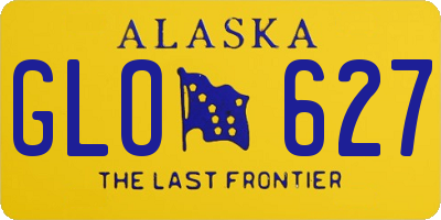 AK license plate GLO627