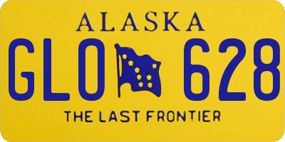 AK license plate GLO628