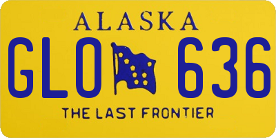 AK license plate GLO636