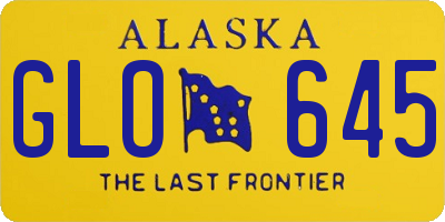 AK license plate GLO645
